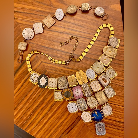 handmade vintage Jewelry - handmade one of a kind vintage watch necklace bracelet set
